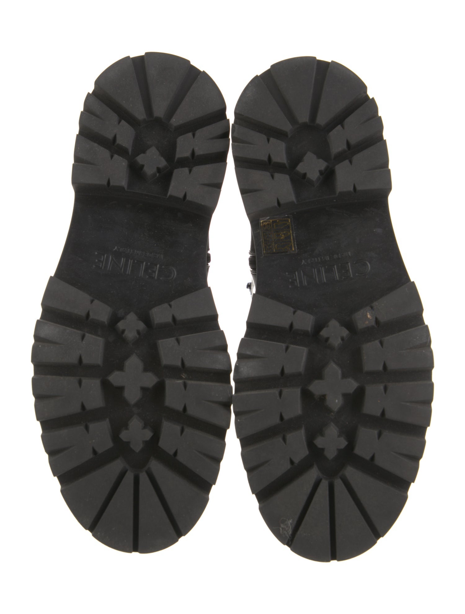 Celine Leather Combat Boots